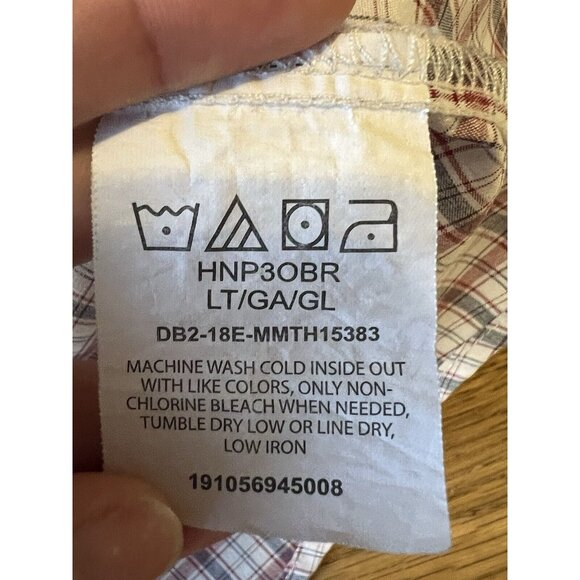 Wrangler Authentics Shirt Mens Size Large Plaid Pocket Long Sleeve Button Down - Picture 12 of 14